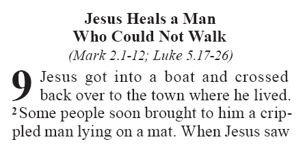 Matthew 9.1 (GNT)