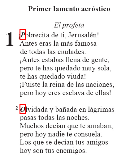 Lamentations 1.1-2 (Spanish TLA)