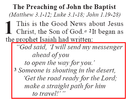 Mark 1.2-3 (GNT)