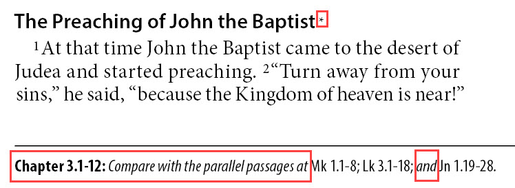 Matthew 3.0 (GNT - text and markup adapted)