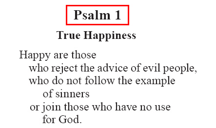 Psalm 1 (GNT - markup adapted - general chapter label)