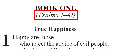 Psalm 1 (Book 1 division) (GNT)