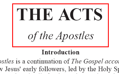 Introduction to Acts (GNT)
