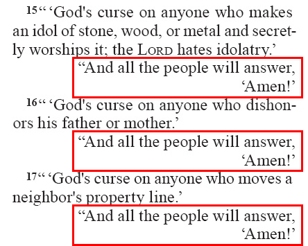 Deuteronomy 27.15-17 (GNT)